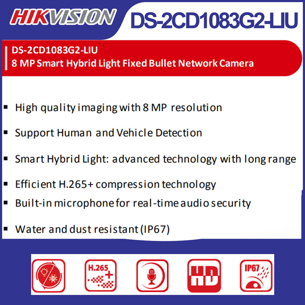 Hikvision DS-2CD1083G2-LIU 8MP - Smart Home Camera Ezviz review and price